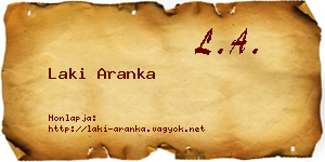 Laki Aranka névjegykártya