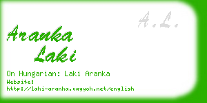 aranka laki business card